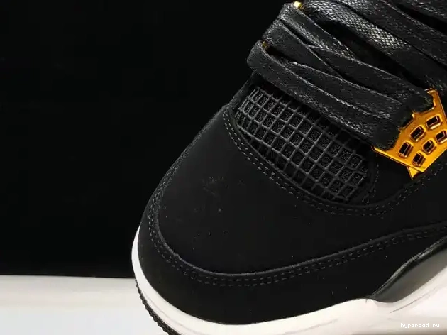 Gold-White Air Royalty 4 Jordan 308497-032 Metallic Black 0504